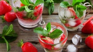 Strawberries-in-drink