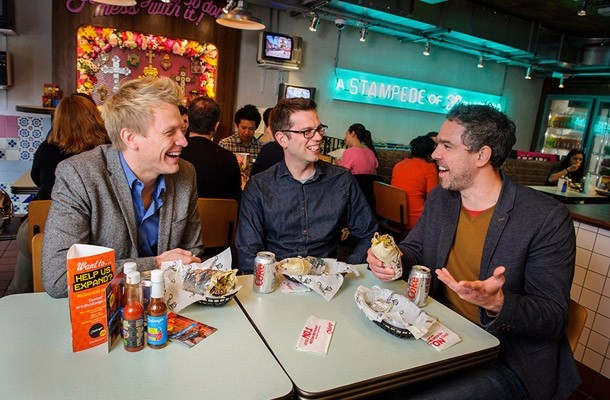 Left to right: Chilango co-founders Eric Partaker and Dan Houghton, and Crowdcube's Luke Lang