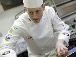 Dion Jones, senior chef de partie at Carden Park Country Hotel near Chester, won the junior version of the International Escoffier Challenge Grand Final for Great Britain in France