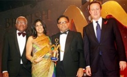 Sir Trevor McDonald, Anjum Anand, Enam Ali MBE and David Cameron MP