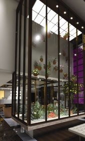 The Butterfly house in the lobby of new Waldorf Astoria, London  Syon Park