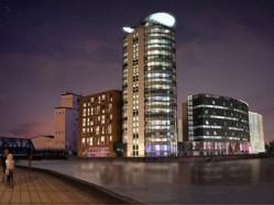 Radisson Blu Kingston upon Hull is being built as part of a new riverside complex in the city