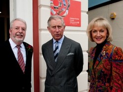 Prince Charles with Lady Cobham, chairman of VisitEngland and David Curtis-Brignell, chairman of English Tourism Week 