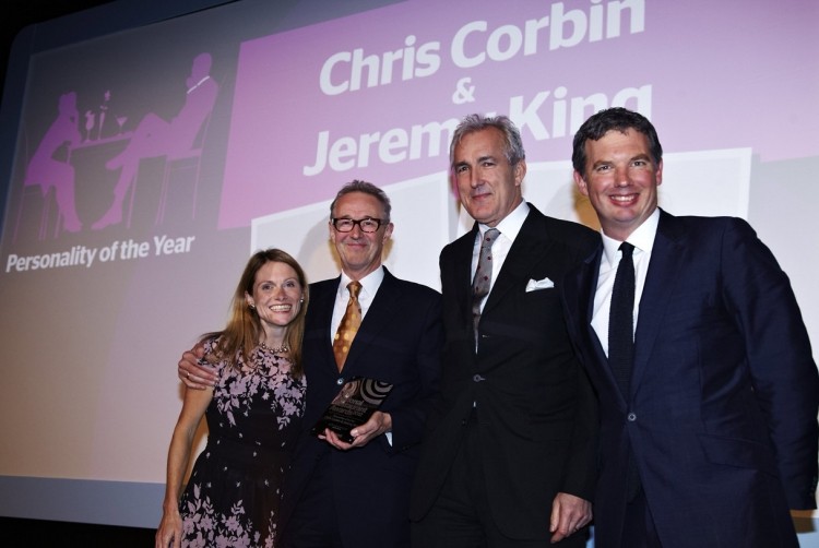Legendary restaurateurs Chris Corbin and Jeremy King won the Personality of the Year title which was presented by Julia Jones, head of customer marketing at award sponsor Movenpick