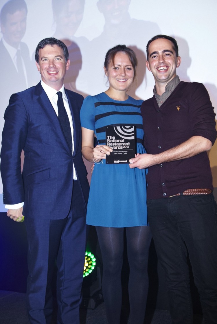 Collecting the Front of House Award for The River Café were restaurant manager Magdalena Duda and head chef Daniel Bohan