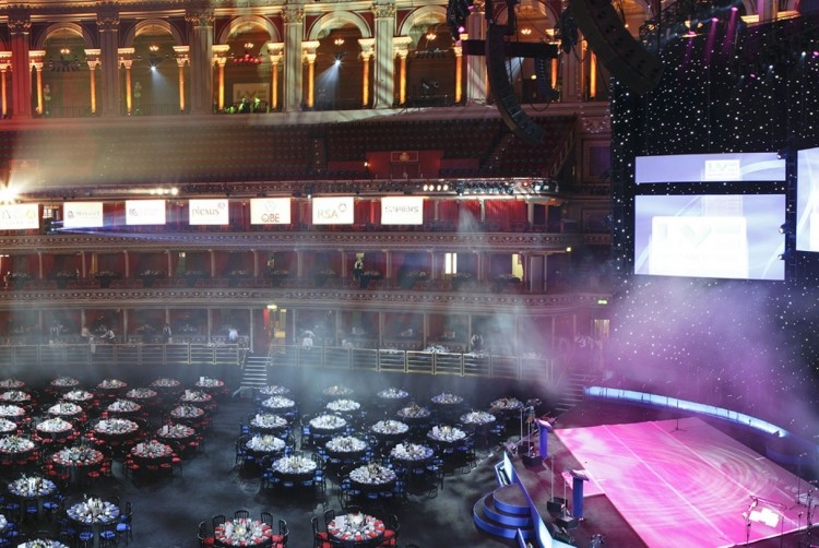 The Royal Albert Hall ready for a corporate event with fine-dining catering from Rhubarb