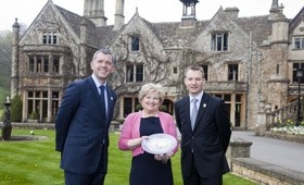 (L-R) The Manor House Hotel's Stephen Browning, Irene Gorman of the Tea Guild and the hotel's F&B manager Nicolas Roulier