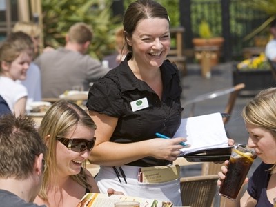 Pubs and restaurants with outside dining and catering for families could be the biggest beneficiaries during the bank holiday, says HospitalityGEM. Photo: Harvester, Mitchells & Butlers.