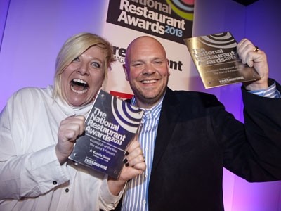 Beth and Tom Kerridge of The Hand and Flowers. Photo: Rob Lawson.