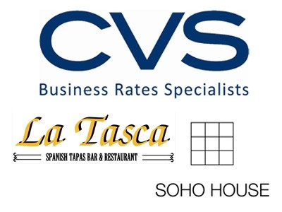 Spanish restaurant chain La Tasca and bar, restaurant and private members club company The Soho House Group, are the latest hospitality businesses to enlist CVS to carry out business rates appeals