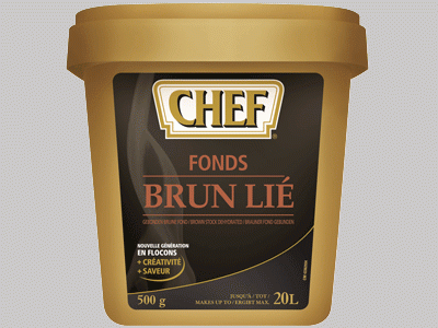 Chef Flakes Brun Lié aims to combine the convenience of a dry product with the quality needed for professional cooking