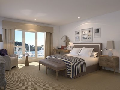 The refurbished Salcombe Harbour Hotel's rooms have been redesigned by interior design company DO Design