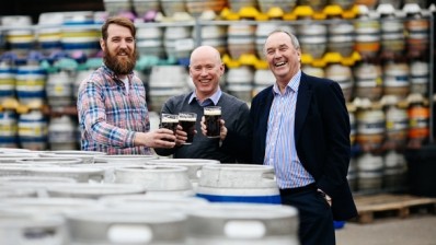 (L-R) West Berkshire Brewery head brewer Will Twomey, CEO Simon Lewis and chairman David Bruce