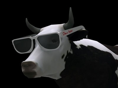 Betty the Bling Cow, the face of Bling Burgers