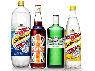 The new-look bottles, featuring a Union Jack design, will be available for the on-trade throughout this summer