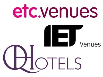 IET Venues, etc.venues and QHotels were winners of VenueVerdict's small, mid-sized and large hotel group Awards respectively