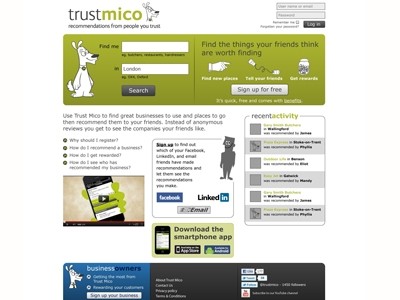 Recommendation and offers websiteTrust Mico aims to provide an alternative to review and discount sites