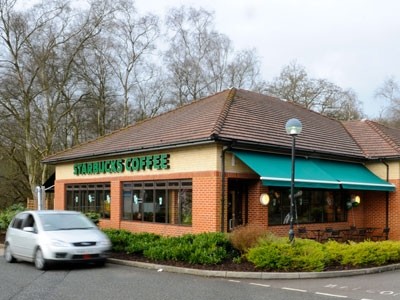 This former Little Chef site in Liphook, Hampshire is now home to the first Starbucks franchise in the UK