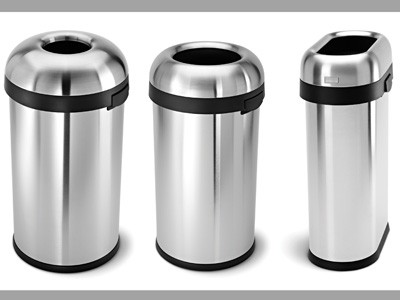 The bins have a lift-off lid, a 50-60 litre capacity and wide opening for bulkier items