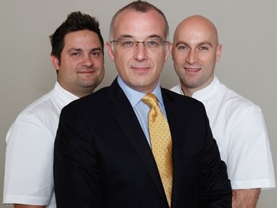 Campbell (middle) is no longer director of cuisine while Peter Eaton (left) and Olly Rouse remain in their original roles. Photo: John Carey
