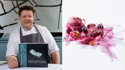 Mark Greenaway with his new cookbook Perceptions. Photo: Paul Johnston at Copper Mango
