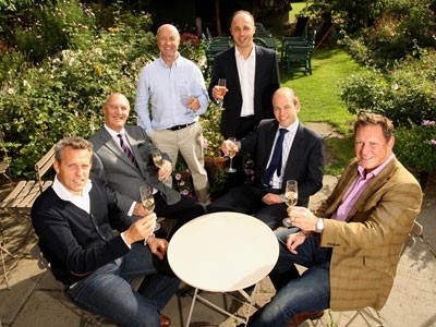 Le Bistrot Pierre's board members toast the finance deal which will enable them to double their estate in the next four years