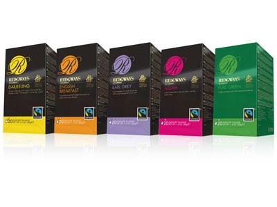 Ridgways tea range is available with supporting POS
