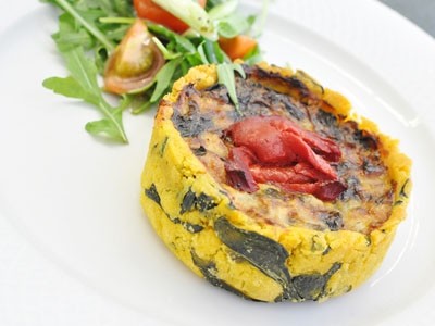 The crab tart in polenta casing is part of the Classic Cuisine seafood range