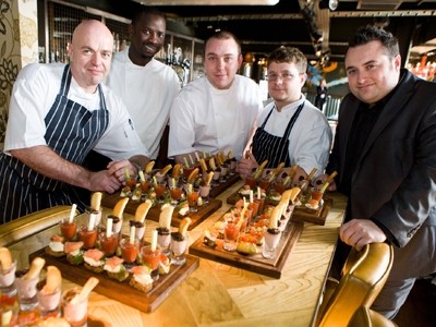 Revolution's head of food operations Ioan Eyton-Jones (far right) wants to see food sales rise 25 per cent in six months