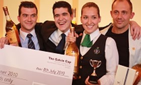 Galvin Cup winners Bruno Do Nascimento and Rocio Torres, second from right