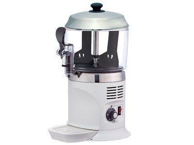 JM Posner's Hot Chocolate and Sauce Maker has a built-in thermostat for precise temperature adjustment and a removable drum for easy cleaning and storage