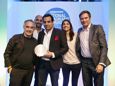 Karam Sethi's Mayfair restaurant Gymkhana was named National Restaurant of the Year 2014