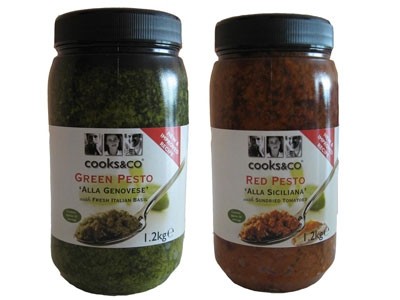 Cooks & Co has launched two new recipes for its foodservice pesto sauces