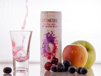 SUPER!NATURAL, a fruit-based energy drink, was on display at the International Food & Drink Event (IFE) this week