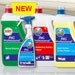The new P&G Professional cleaning range is colour-coded for public spaces (blue), kitchens (green) and sanitary areas (red)