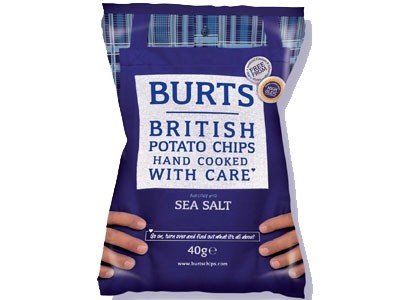 The new packaging aims to represent the hand-crafted, artisan credentials of Burts Chips