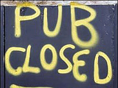 The number of net pub closures in the UK has risen from 26 to 28 per week