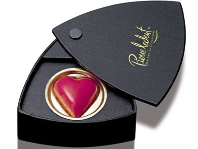 Pierre Ledent's new Valentine's Day chocolates come in eight colours with a variety of fillings for him and for her