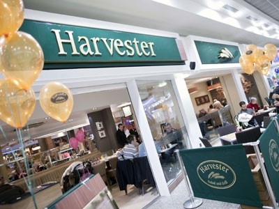 Mitchells and Butlers, which operates the Harvester brand, has reported a rise in like-for-like sales growth driven by food sales although profit has dropped