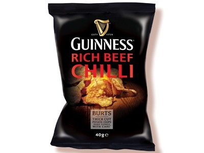 Burts Chips has blended the smooth taste of Guiness with fresh jalapeño chillies and beef for the new crisps