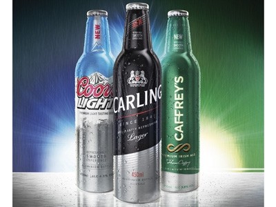 The Coors Light, Carling and Caffrey's bottles will be available to independent on-trade outlets in London and Scotland and selected outlets