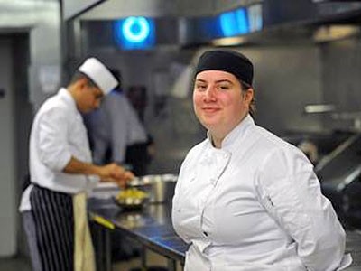 Maddie Baker, 18, is taking part in Hilton Worldwide's Chef Apprenticeship Academy