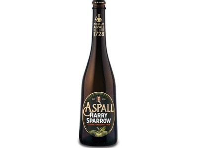 Aspall's Harry Sparrow Cyder has been made with a higher percentage of bittersweet apples and has a lower abv than its other cyders