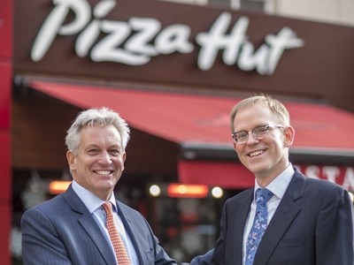 Nick Morrill of Rutland Partners and Jens Hofma, managing director of the Pizza Hut Dine In business 