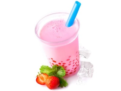 Cream Supplies’ bubble tea range comprises a milkshake laced with fruit juice bubbles, consumed with an oversized straw
