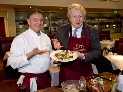 Raymond Blanc and Boris Johnson serve up a plea to hospitality businesses, asking them to recruit more apprentices