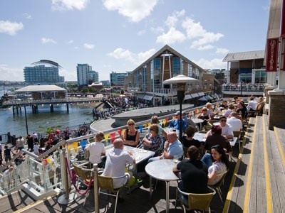 Memaid Quay in Cardiff Bay has been behind the growth of the hospitality sector in the Welsh capital which now boasts 547 bars and restaurants