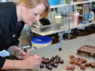 Chocolatier Gill Lyth creates bespoke chocolates for corporate clients