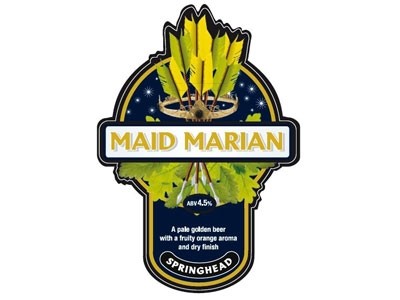 Springhead's Maid Marian beer is now available in 500ml bottles alongside Robin Hood