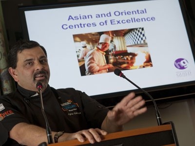 Cyrus Todiwala of Cafe Spice Namaste at the launch of the Asian and Oriental Centres of Excellence which are still looking to fill half of their spaces 